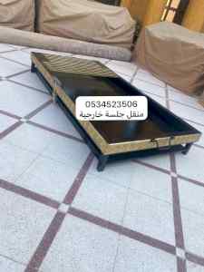 مشب متحرك حديد مناقل جلسات خارجية 